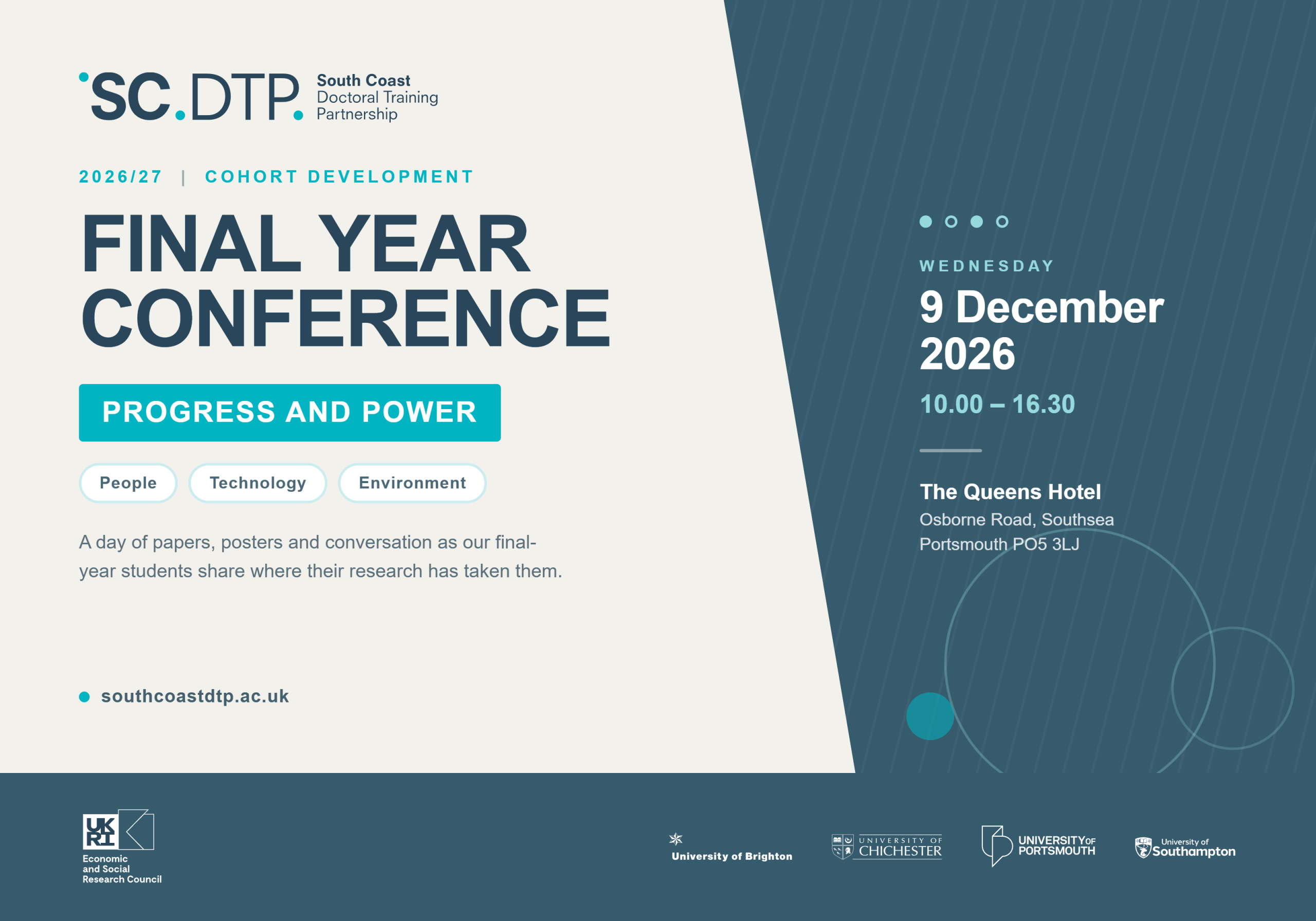 SCDTP Final Year Conference 2026/27